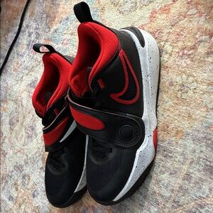 Dynamic Black and Red Kids Sneakers